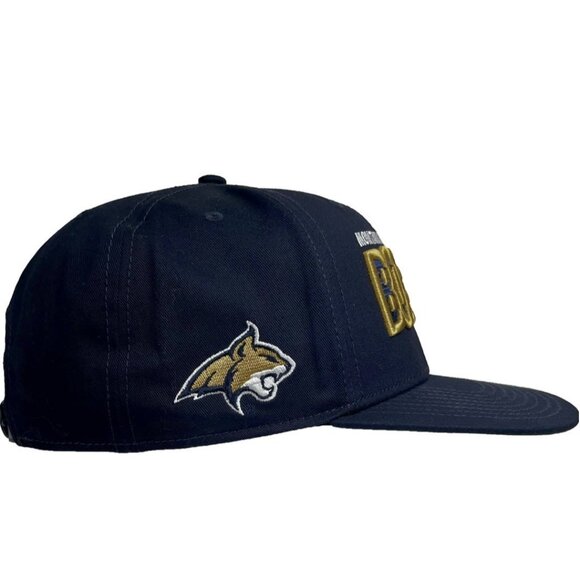 Campus Lab Montana State University Bobcats Snapback Flat Brimmed 6 Panel Hat - Picture 5 of 7